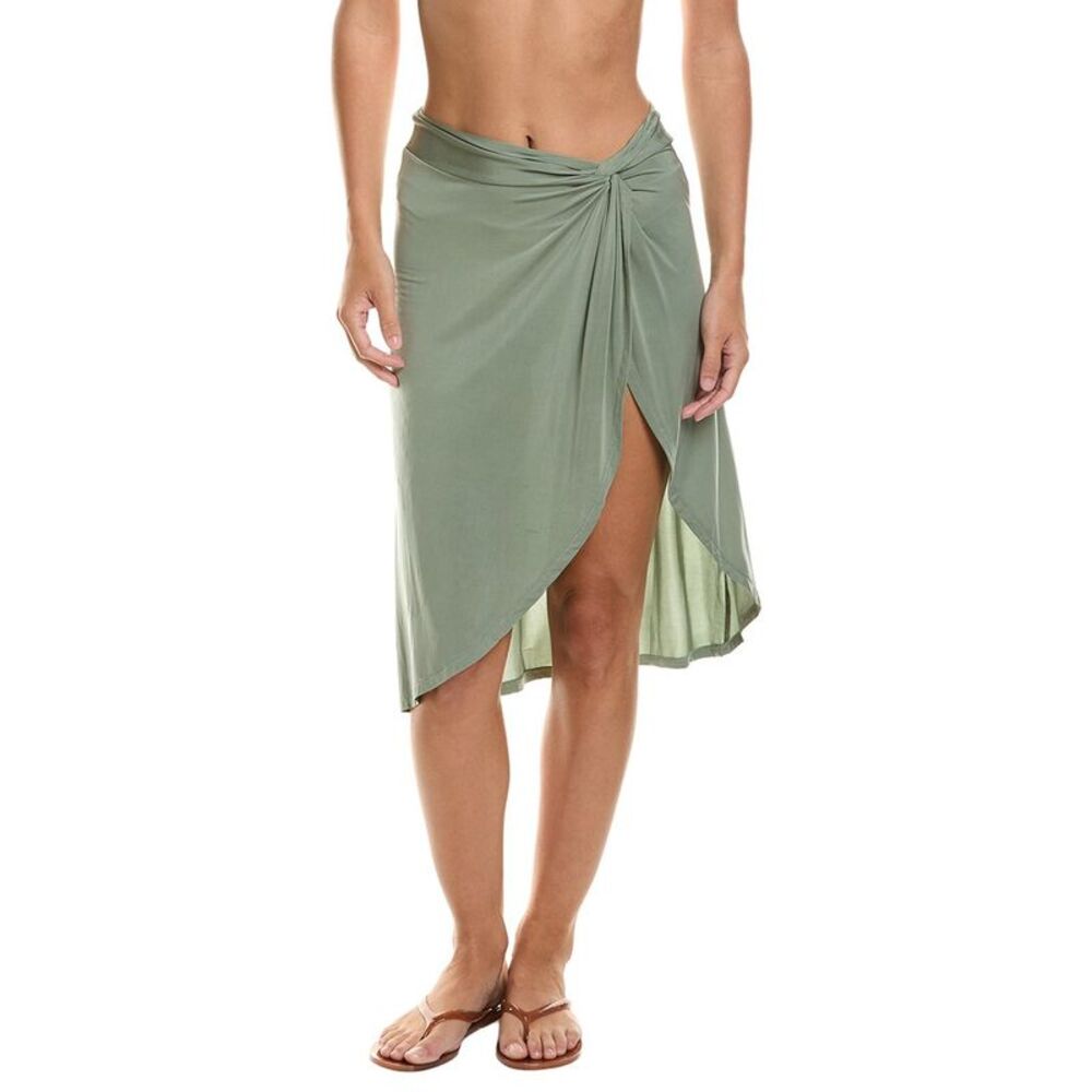 Anemos Womens  Knot Draped Midi Skirt